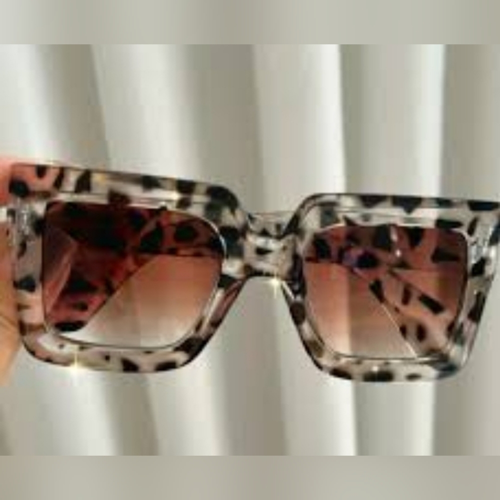 NEW Brown And Clear Oversized Fashion Sunglasses - Picture 3 of 11